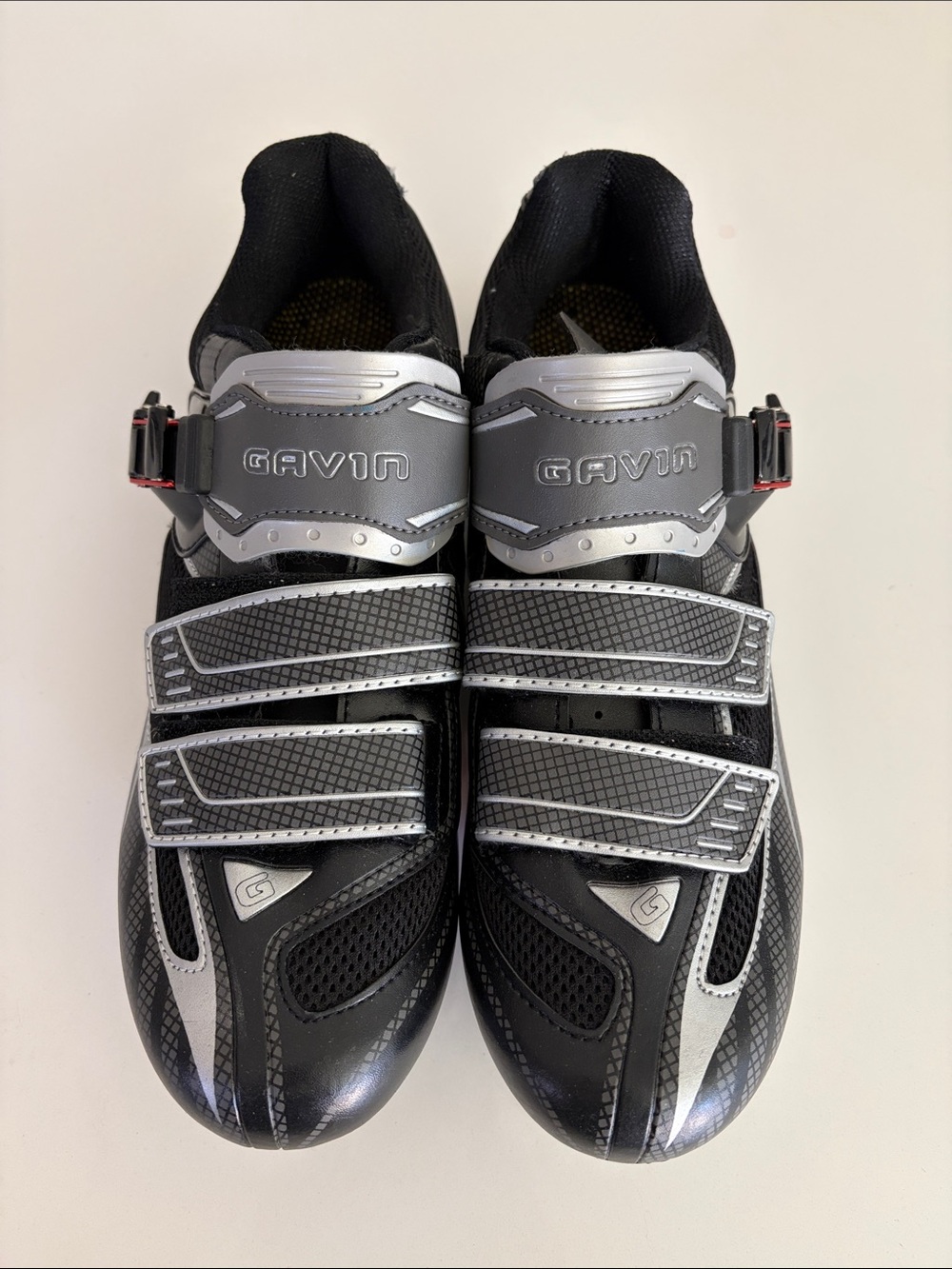 GAVIN Men’s Black Performance Cycling Shoes with clips Peloton